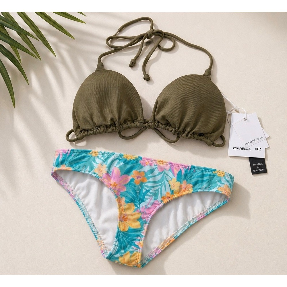 O'Neill Saltwater Solids Top S NWT | Billabong Floral Bikini Bottom M NWOT (SET)